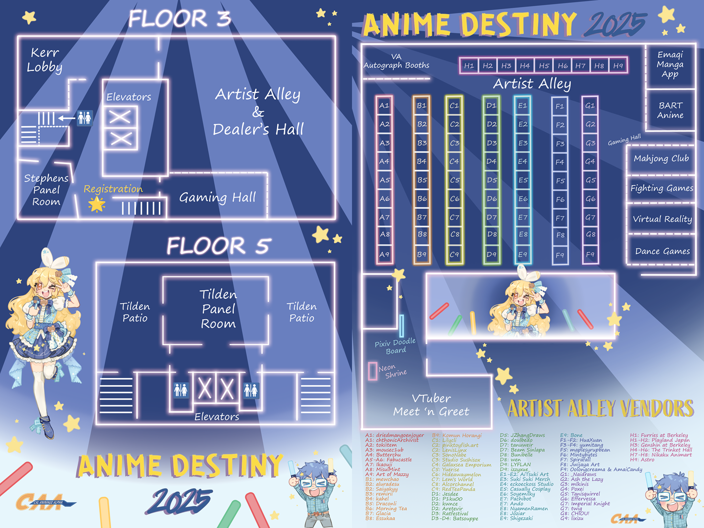 Artist Alley Map